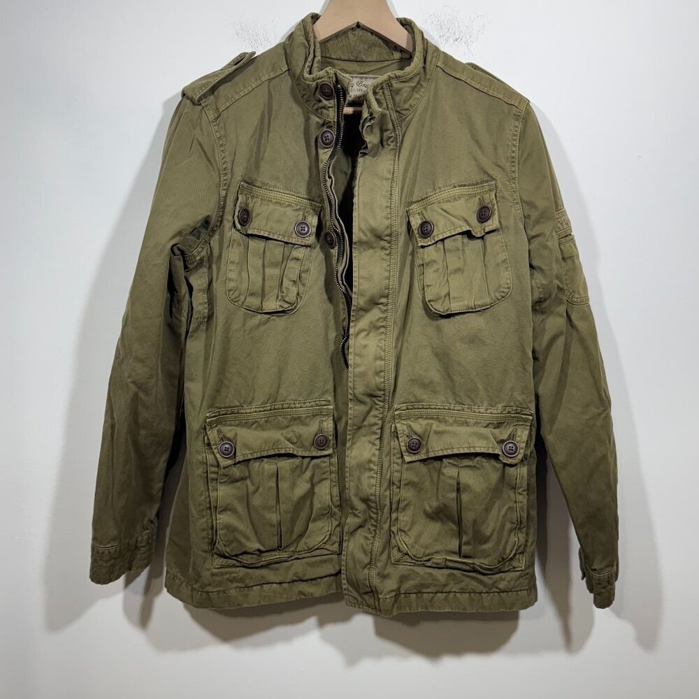 Lucky Brand Womens Utility Chore Barn Coat Jacket Size M khaki Green - Picture 1 of 8